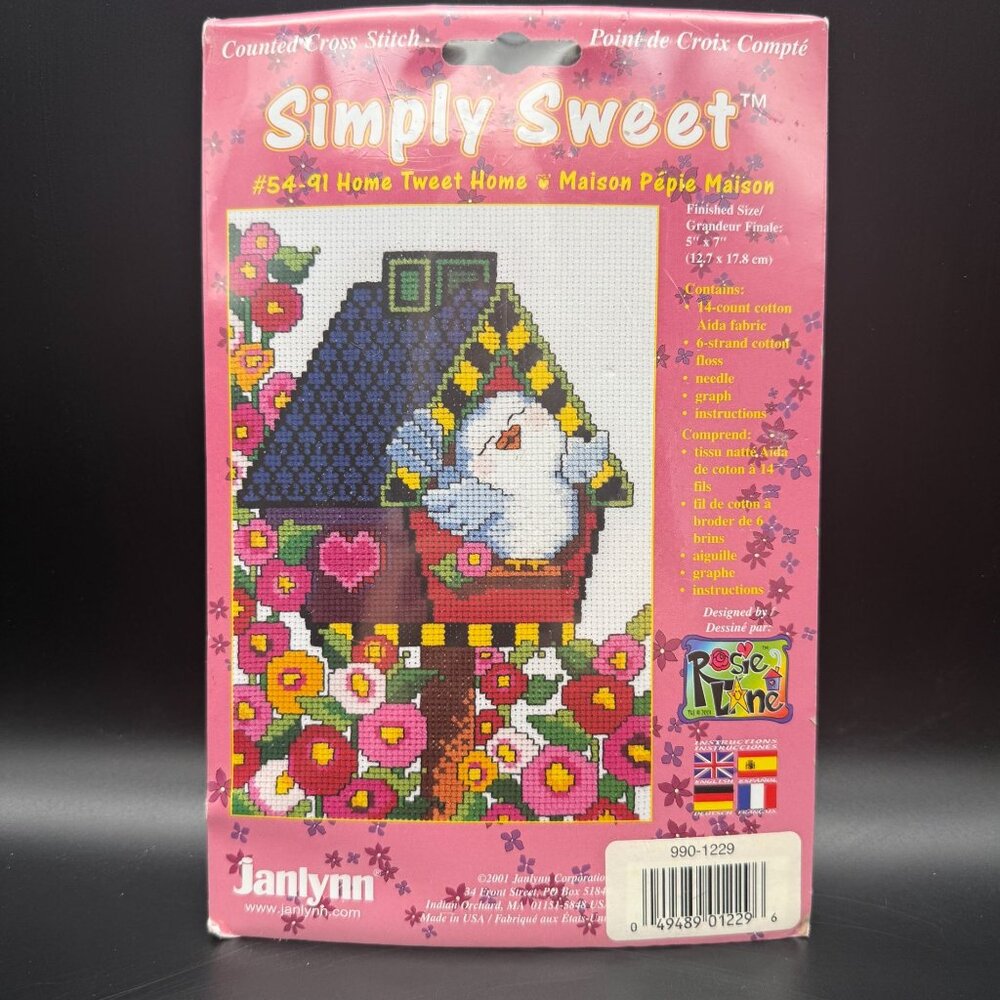Janlynn Simply Sweet Home Tweet Home Counted Cross Stitch Kit #54-91 New Sealed